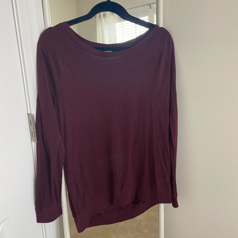 VS Pink Maroon Long Sleeve